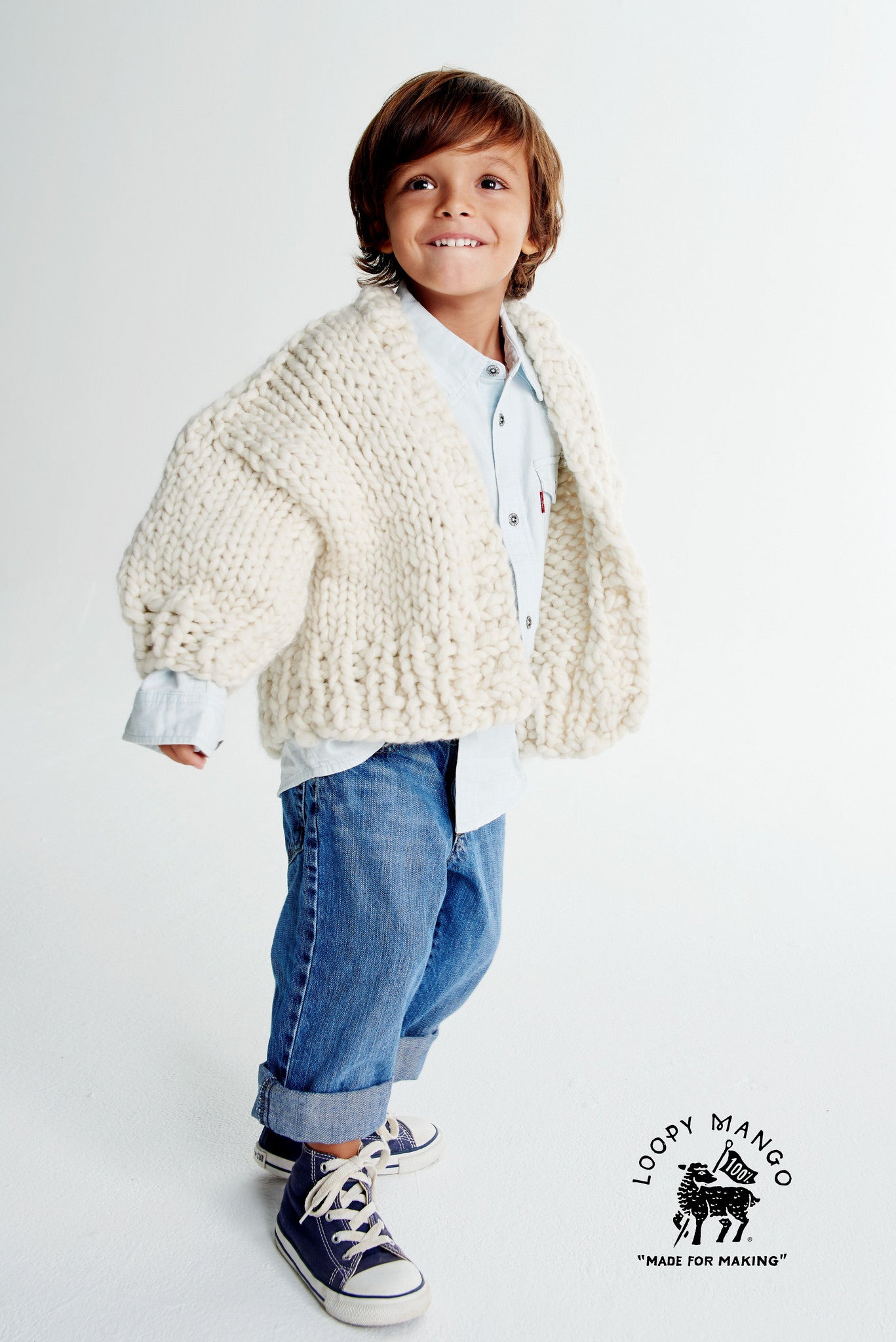DIY Kit - Mini Cardigan Size 6-18 months, 1-4 years old - Merino No. 5
