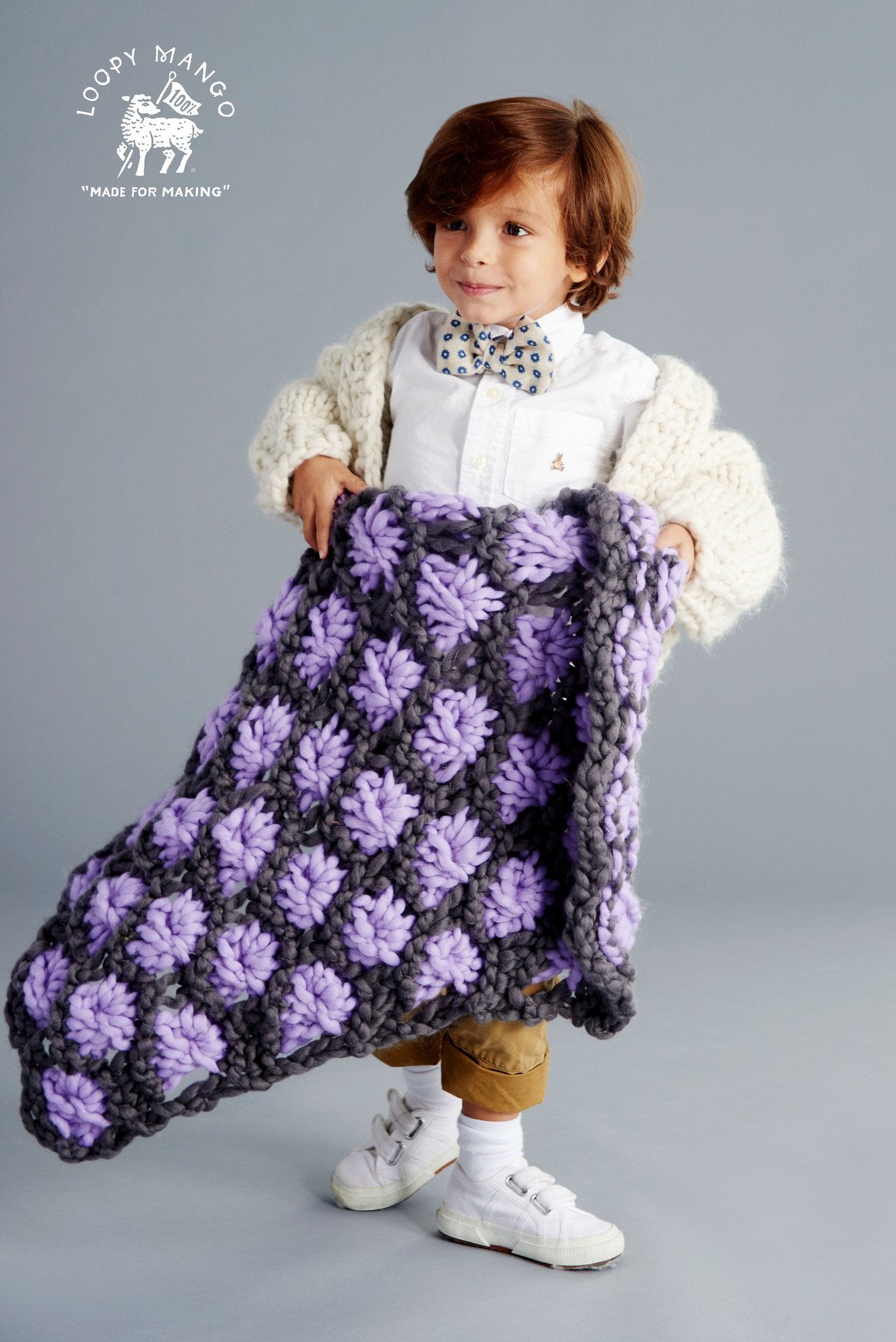 Aster Flower Baby Blanket PATTERN- Merino No. 5