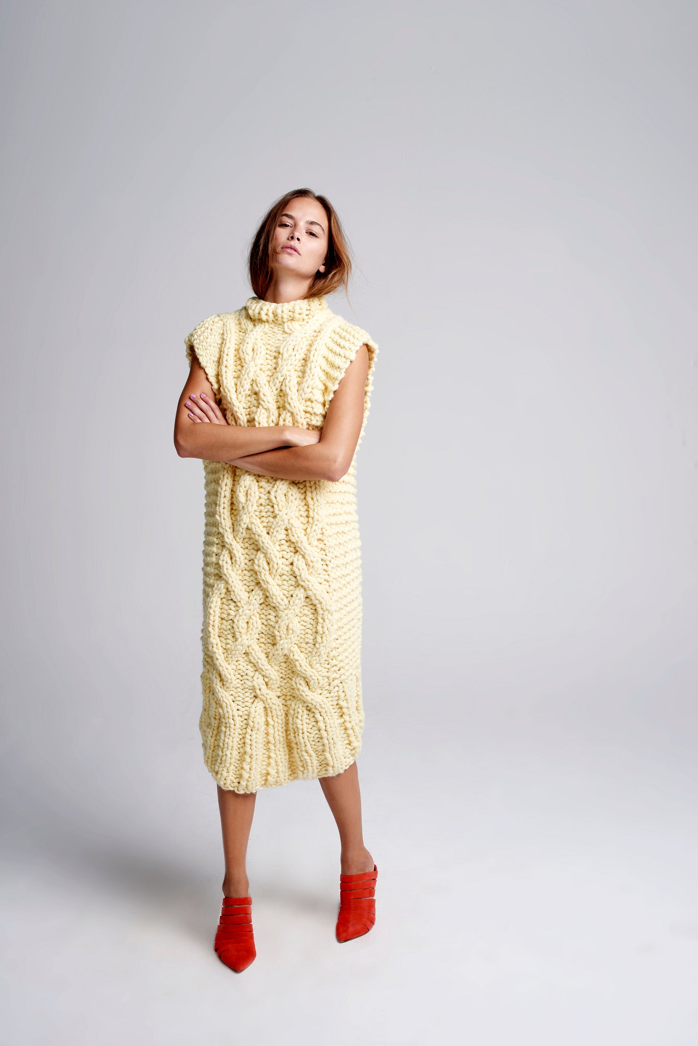 cable knit dress pattern 1960s Cable Knit Mini Dress Pattern (PDF Pattern)