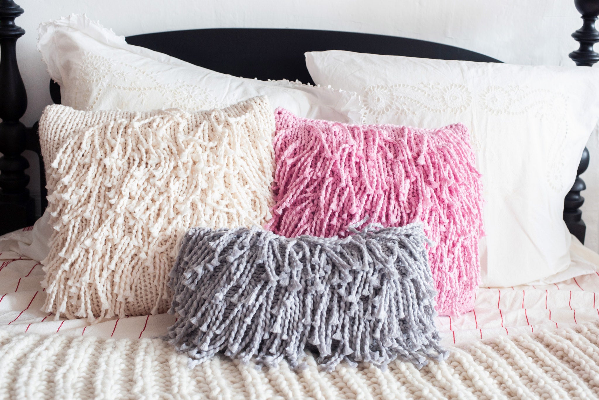 DIY Kit - Square Fringe Pillow Case - Big Cotton