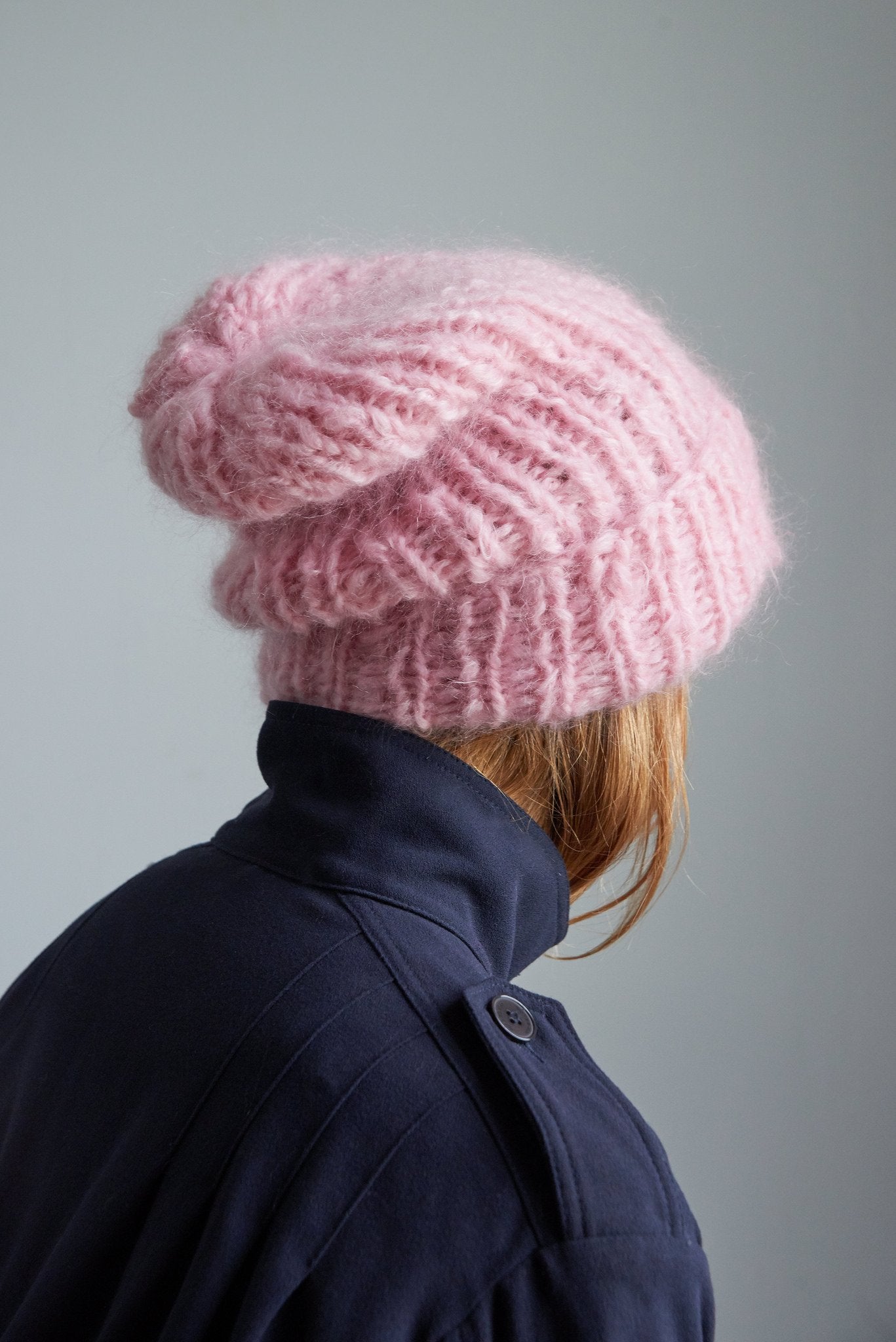 Slouchy Beanie- PATTERN Mohair So Soft – Loopy Mango