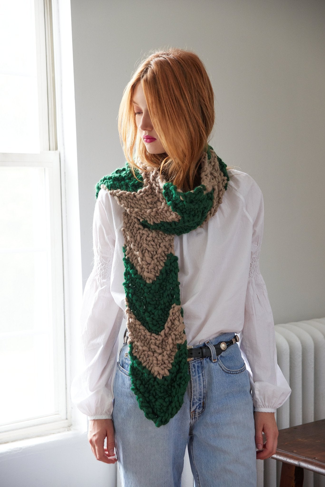 One Way or Another Chevron Scarf PATTERN - Merino No. 5