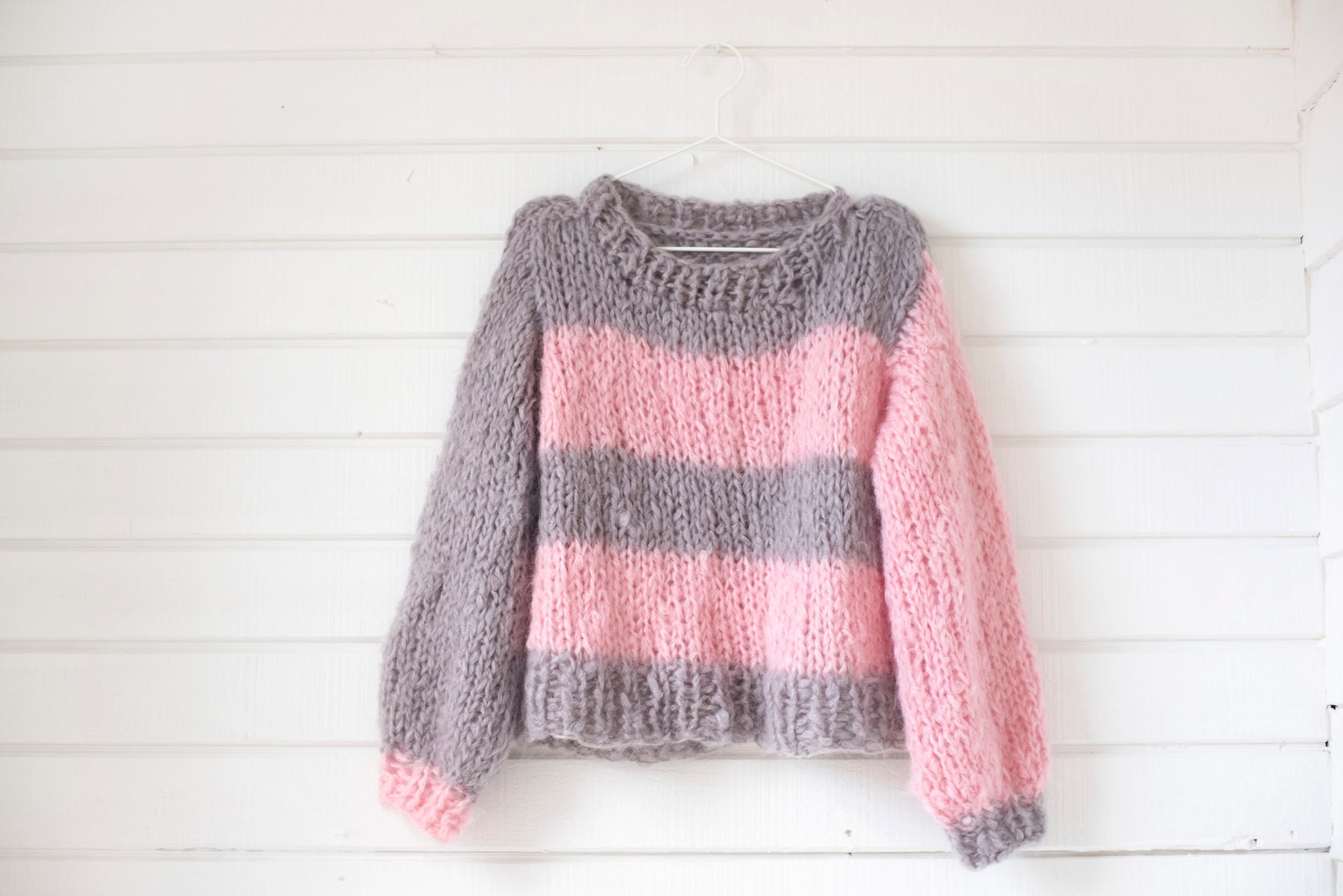 Lucky Stripe Sweater PATTERN  Mohair So Soft