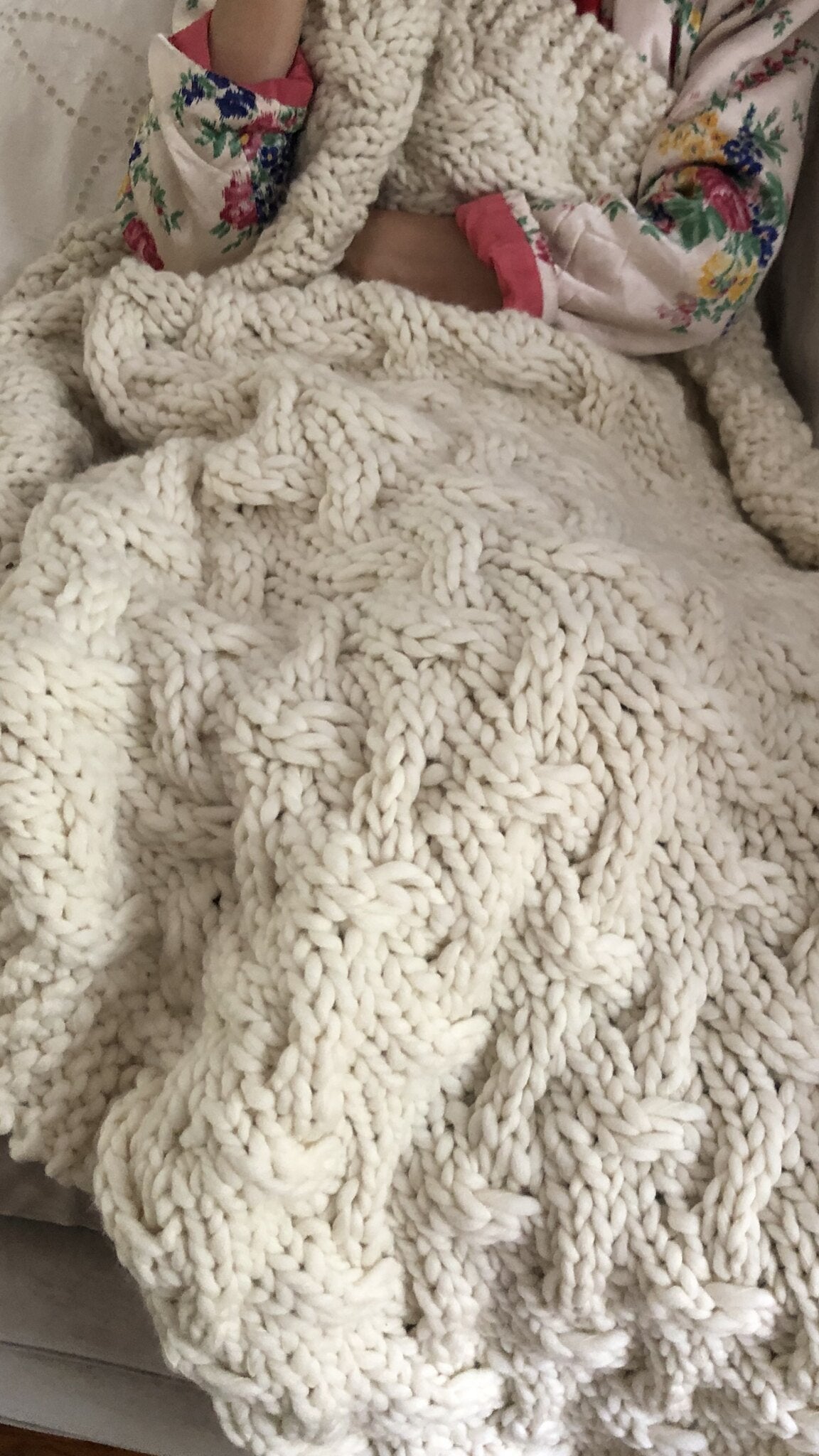 My First Cable Blanket PATTERN- Merino No. 5