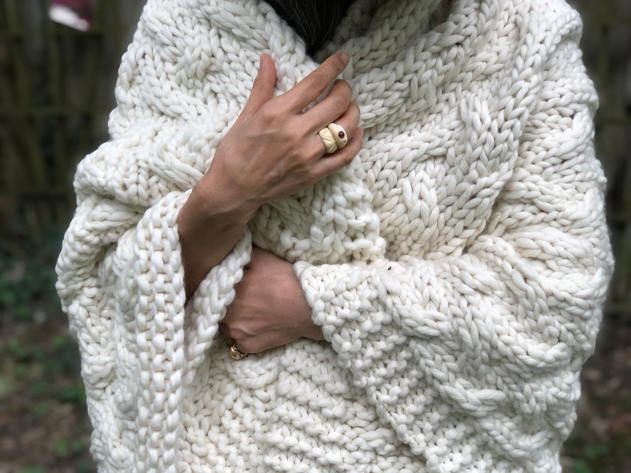 How to knit a chunky blanket in one hour with merino wool 