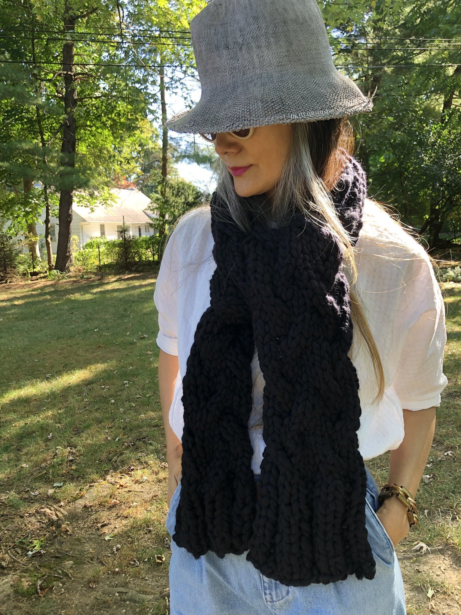 My First Cable Scarf PATTERN - Merino No. 5
