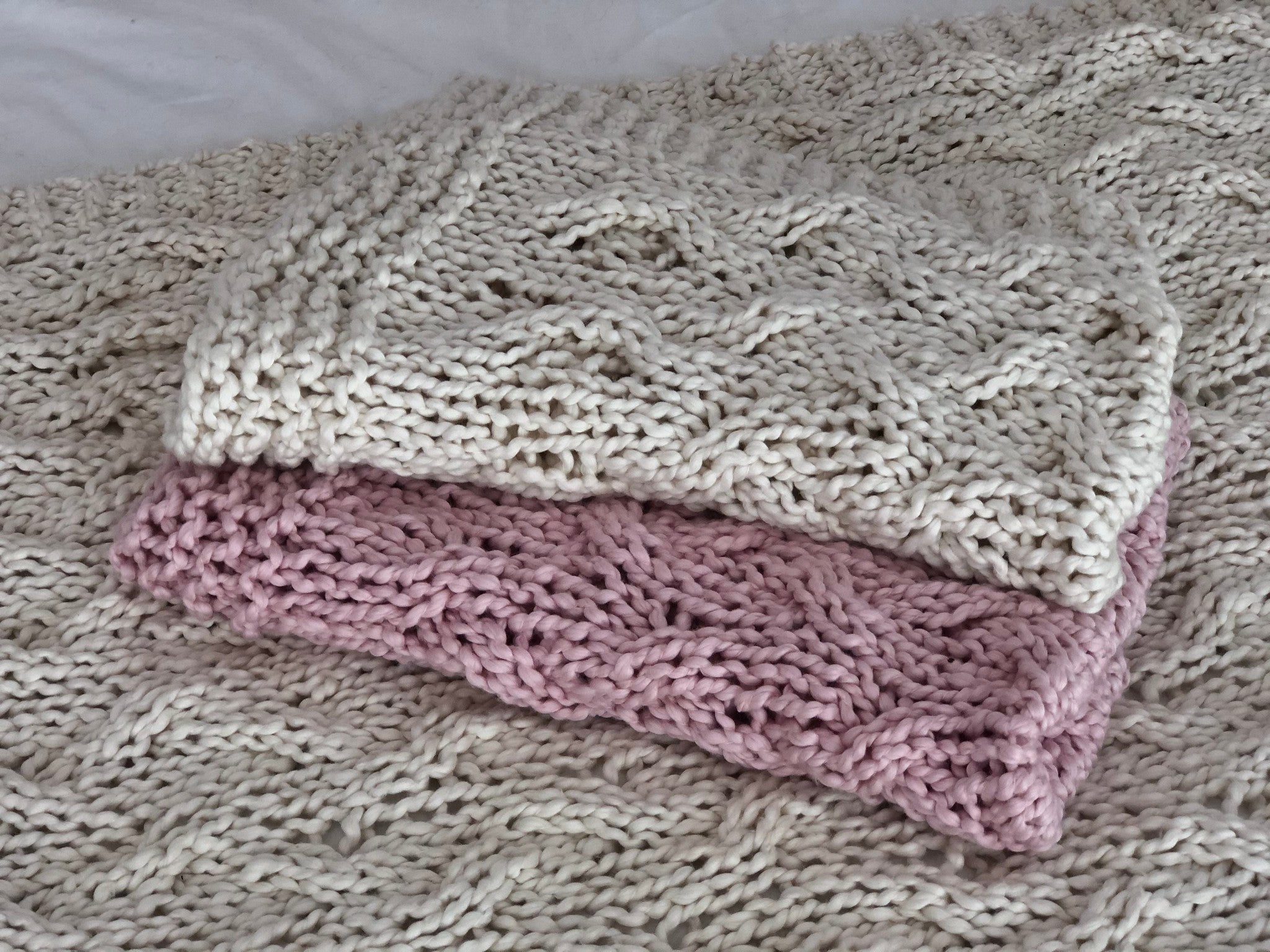 My First Cable Baby Blanket PATTERN- Big Cotton – Loopy Mango