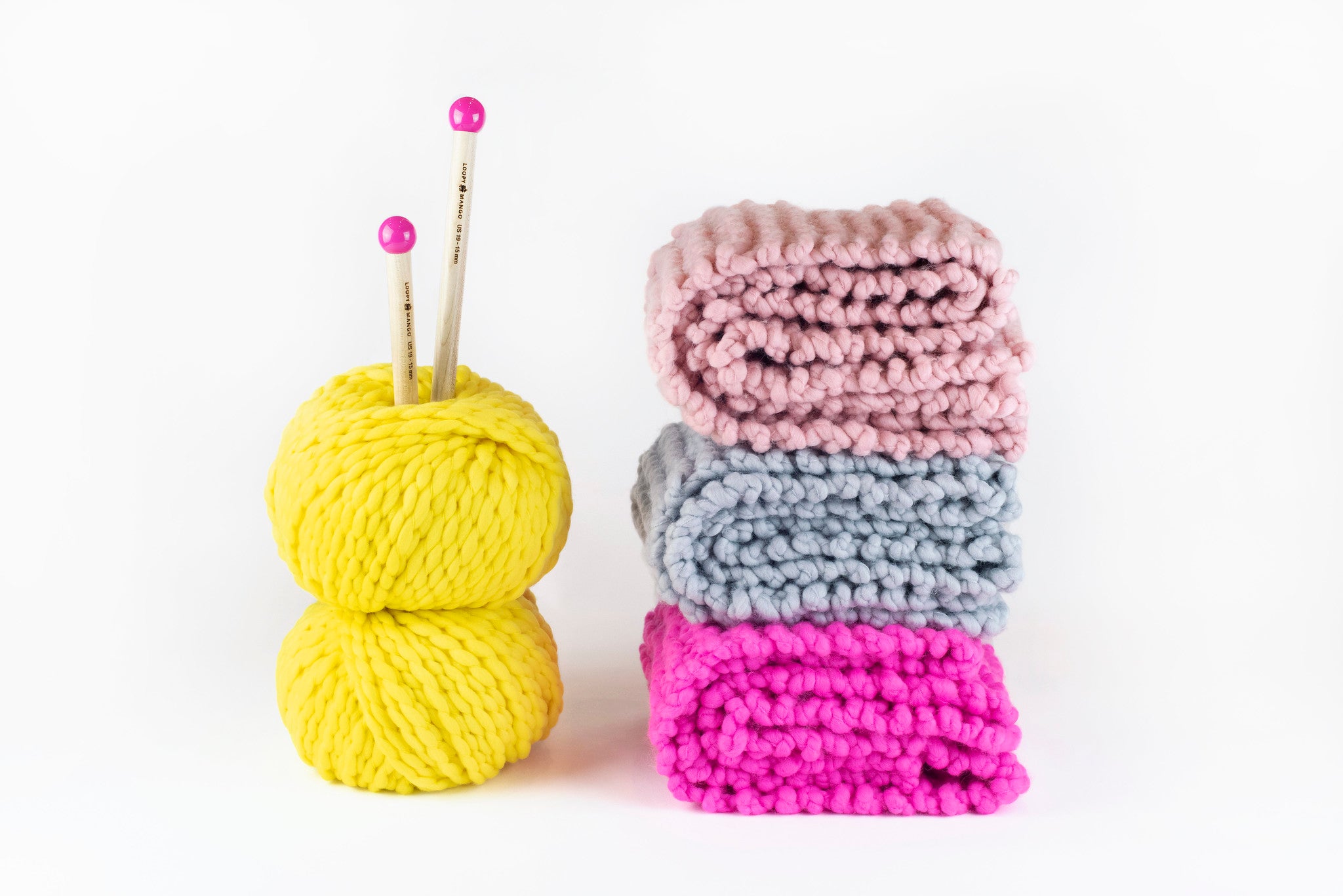 Knitting Kit for Beginners. Linda Chunky Scarf Knit Kit. Beginners