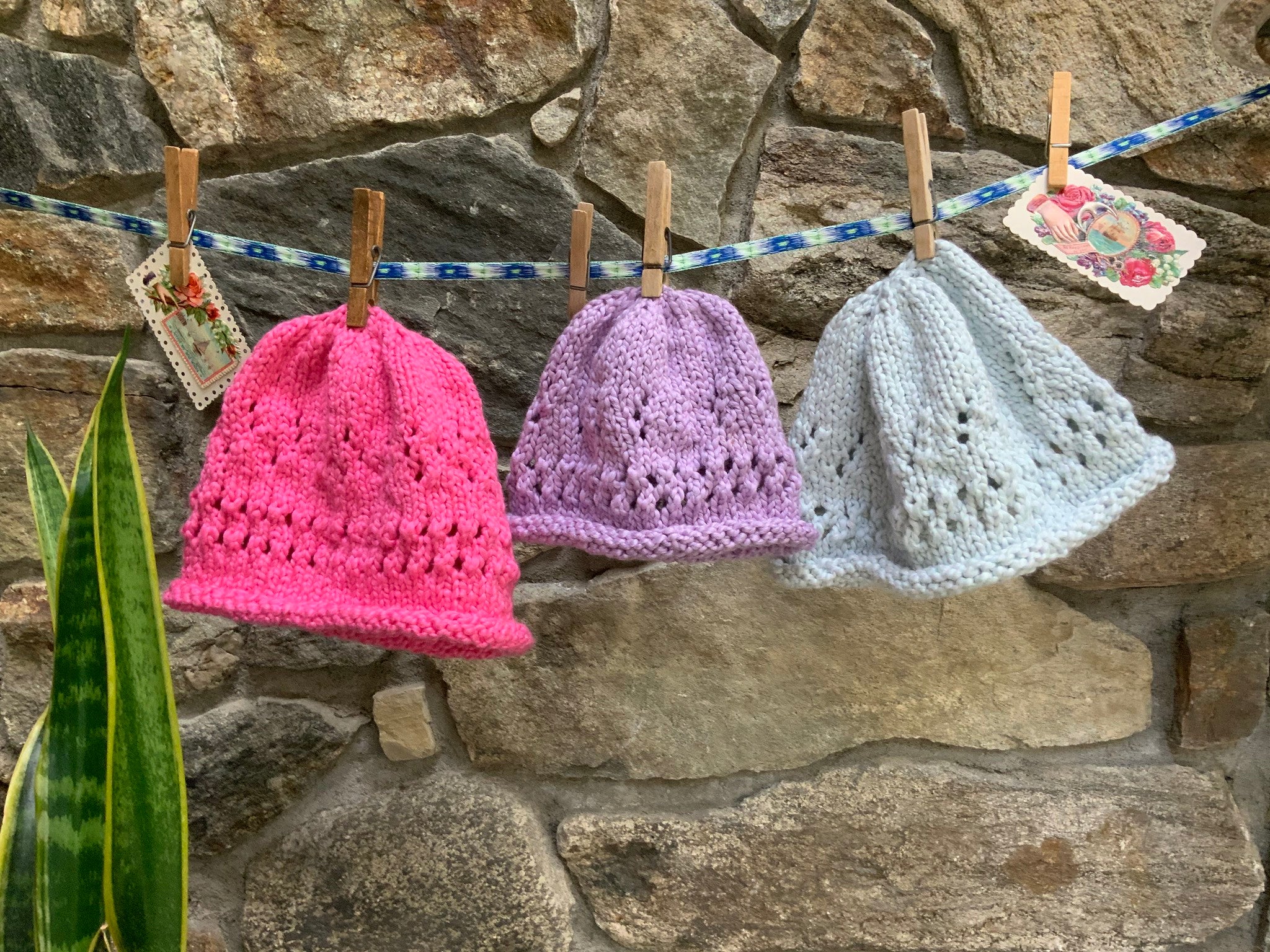 Eyelet Hat PATTERN- Summer yarn – Loopy Mango1