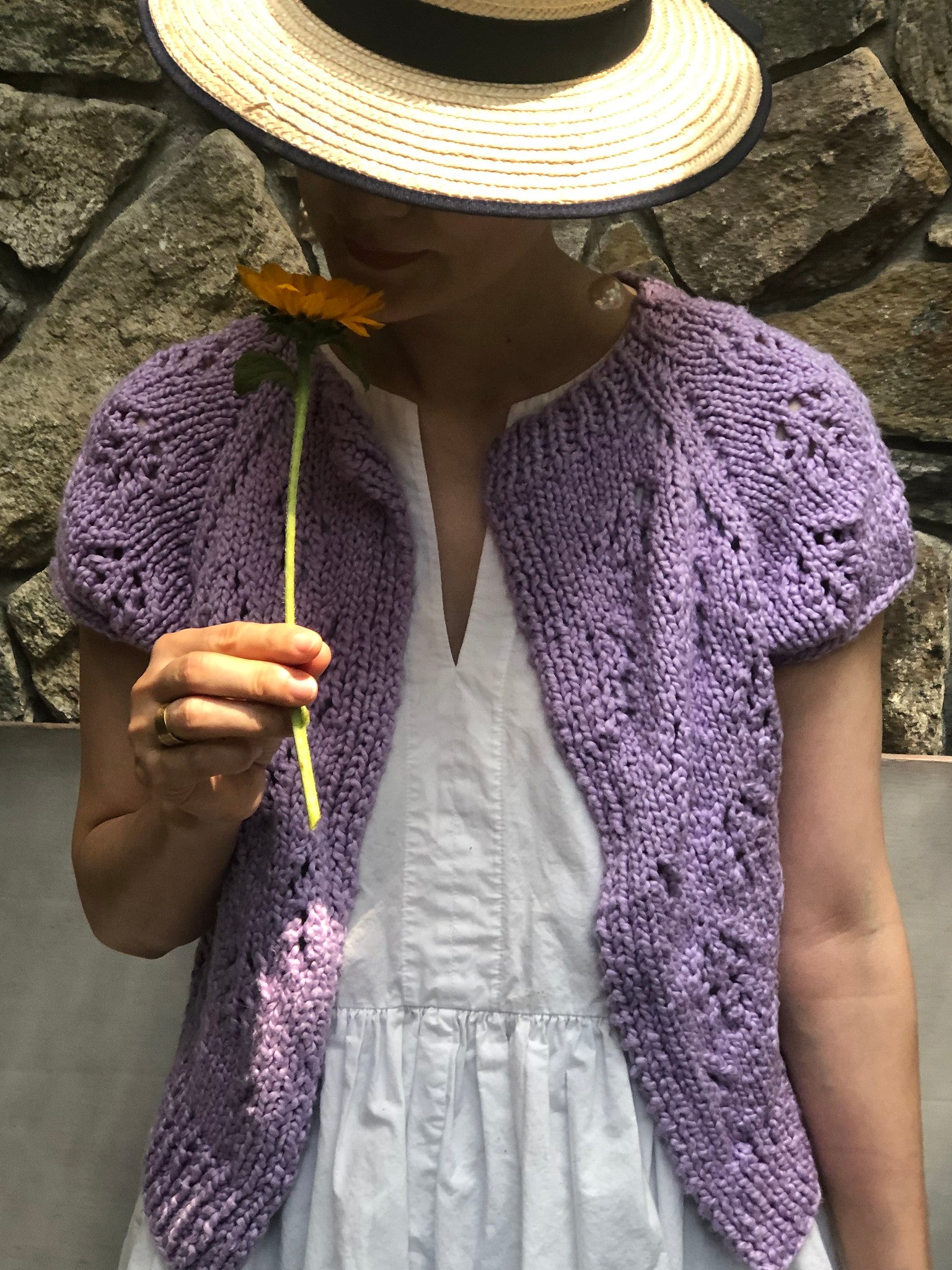 Pinecone Cardigan (long AND short sleeve) PATTERN- Summer yarn