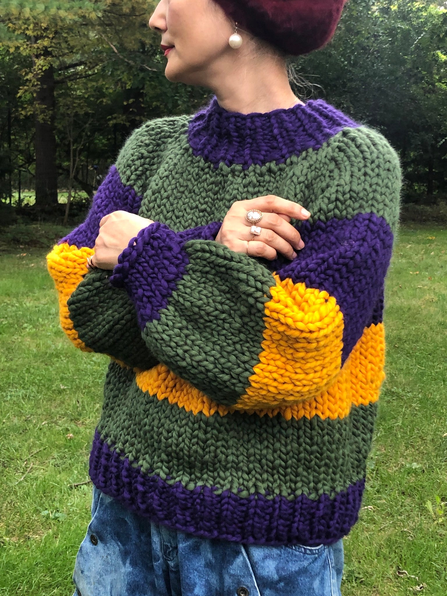 DIY Kit - Striped Top-Down Sweater - Merino No. 5