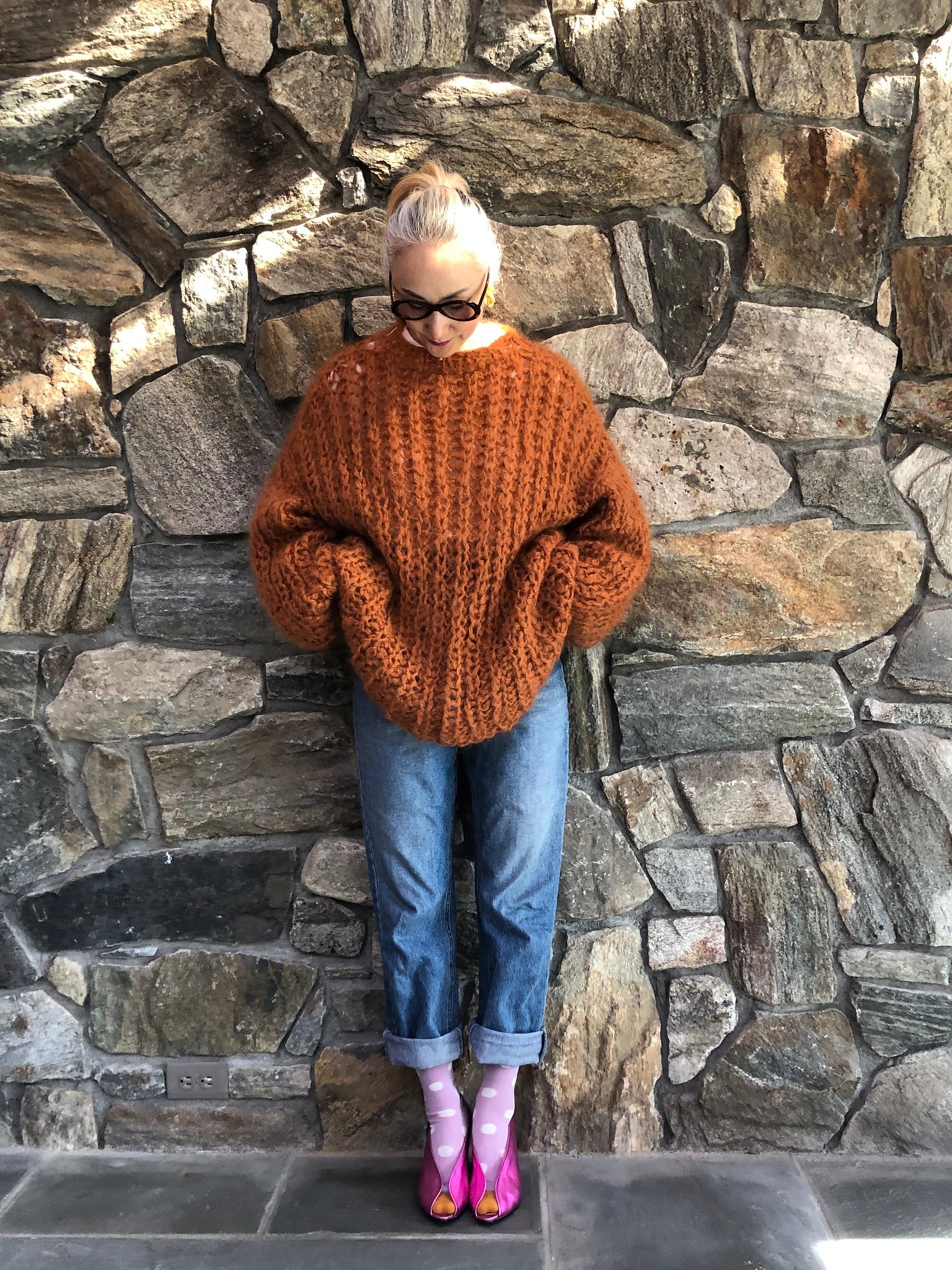 Fuzzy Mohair Rib Sweater Knitting Project | Beginner-Friendly DIY Kit ...