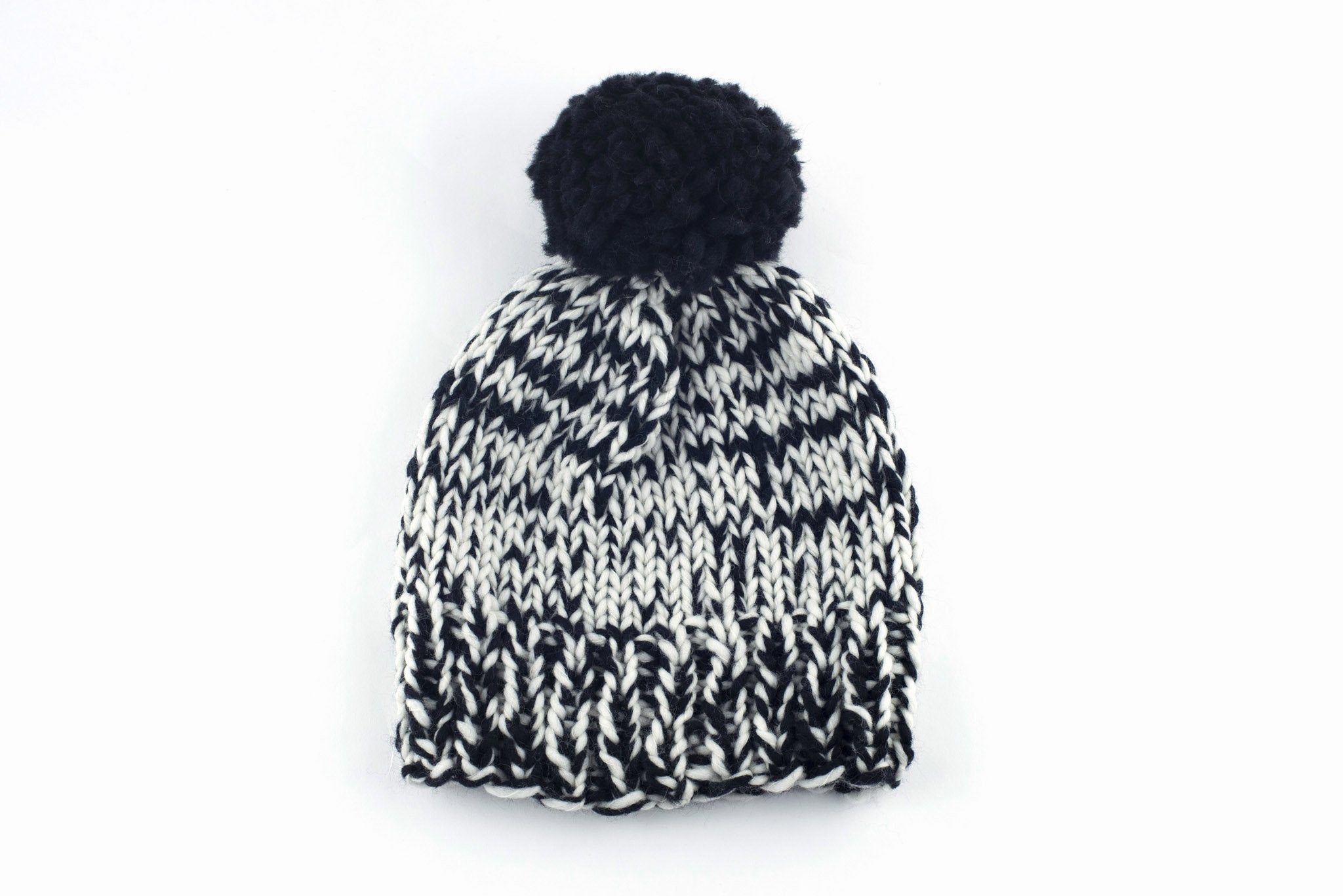 Mixed Pompom Hat- PATTERN - Dream (Merino Worsted)