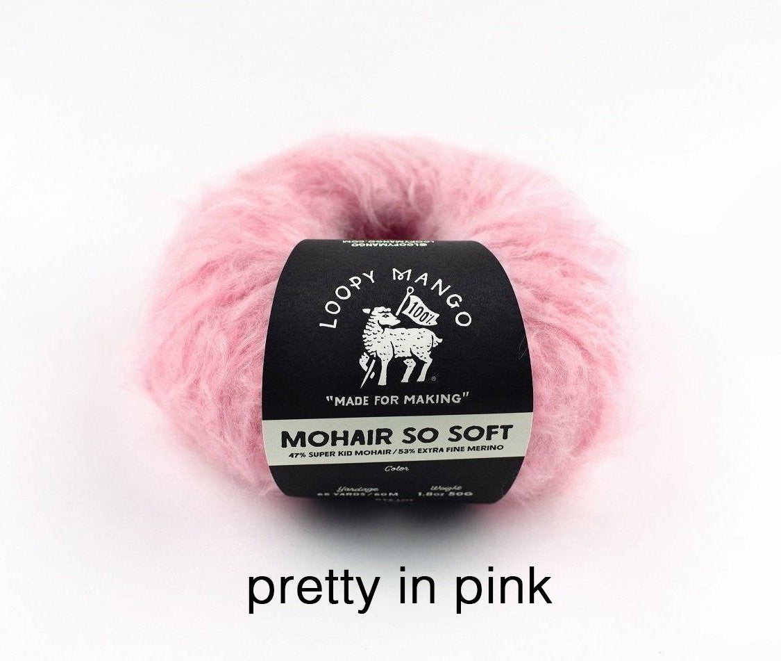 Chunky Mohair Blend Yarn, Fuzzy Knitting Yarn Phildar MAXI MOHAIR 66 yds